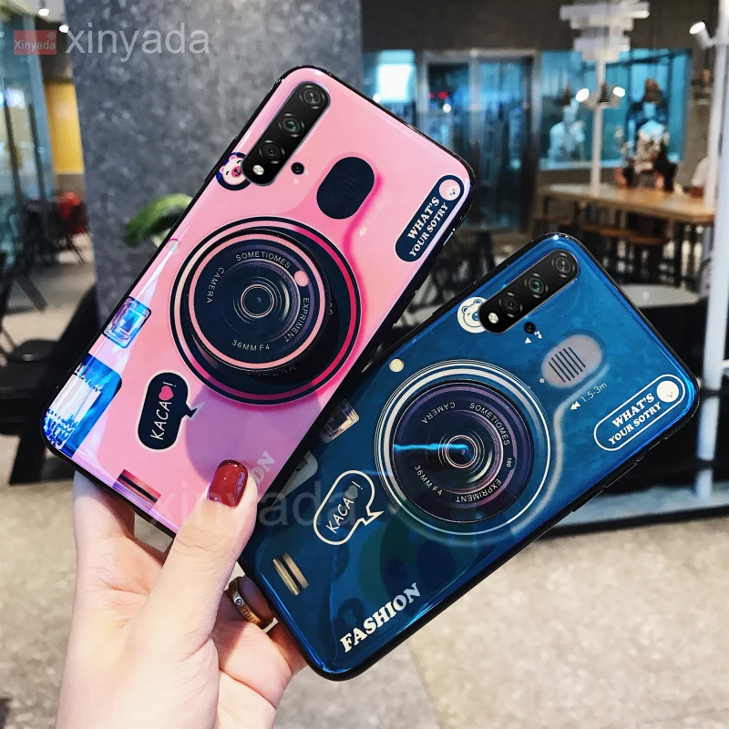 Чехол для huawei Honor 20 Pro Nova 5T Honor20 Lite, Роскошный чехол для камеры, мягкий гелевый бампер, силиконовый чехол из ТПУ с цветами