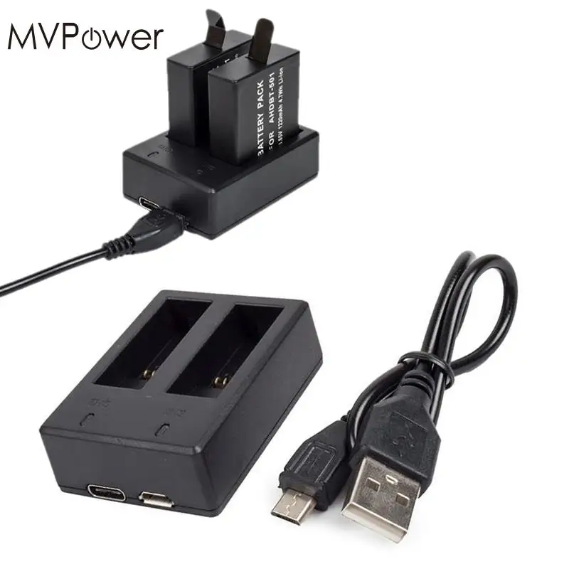 MVpower DC 5V двойной порт слот AHDBT-501 зарядное устройство для GoPro Hero 5 HERO5 Черная Камера с