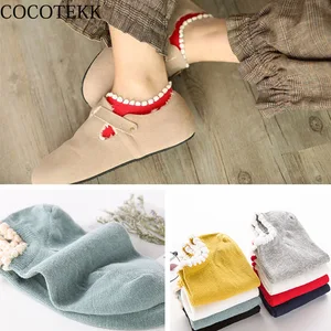 Новые летние модные женские носки COCOTEKK из чесаного хлопка, классические милые весенние милые носки конфетных цветов для принцесс, подарок для женщин, 2018
