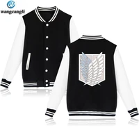 attack on titan baseball jacket uniform coat shingeki no kyojin survey corps sweatshirt cosplay costume hoodie brand clothes
