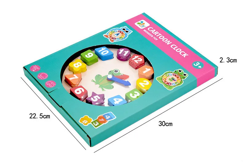Деревянные пазлы игрушка-часы цифровая Геометрическая игрушка на поиск
