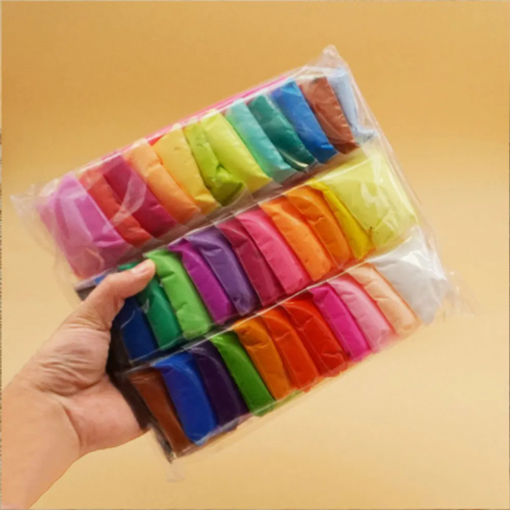 36pcs clay with tool 36 цветов/набор пушистый слизи игрушки шпатлевка мягкая глина антистрессовый свет Пластилин поставки слаймов песок Непоседа жвачка Полимерная глина для детей - Цвет: 36pcs clay with tool