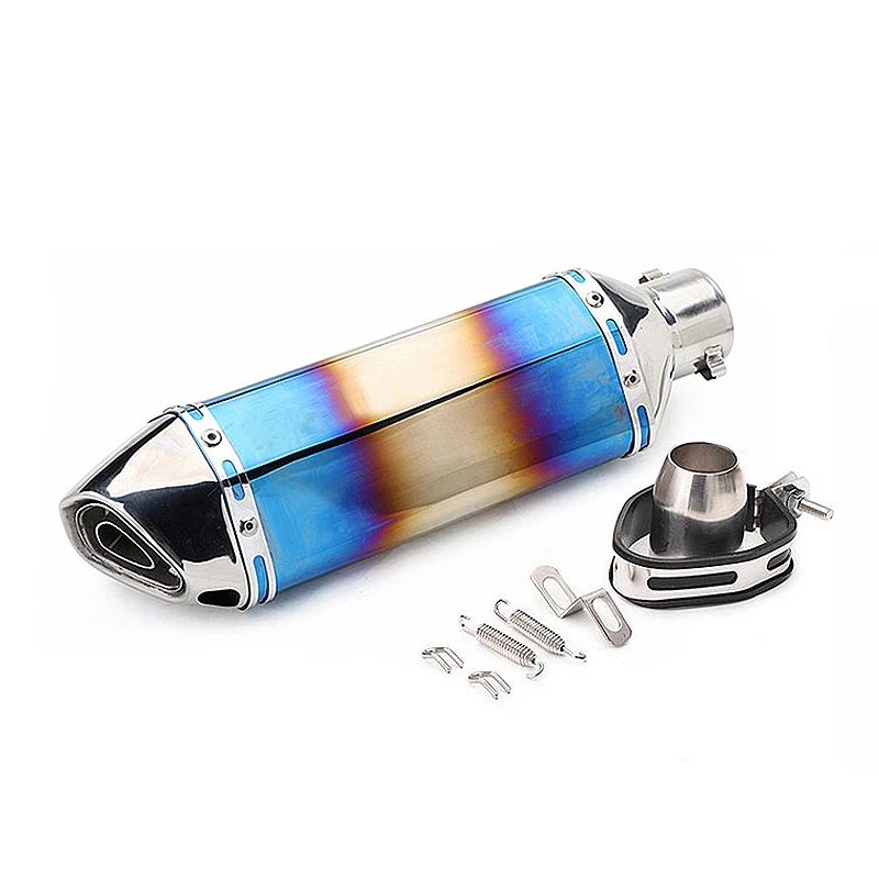 

Модифицированная универсальная маленькая Шестигранная выхлопная труба ниндзя для Yamaha для Kawasaki, двойная половина из нержавеющей стали, гол...