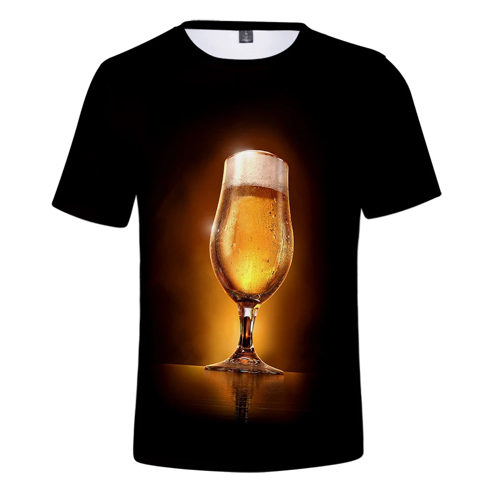 

BEER Print Summer Fashion Street 3D T-Shirt Men/Women Pop Hip Hop Short Sleeve tshirt Casual Comfort T-Shirt Cheers Bar Brothers