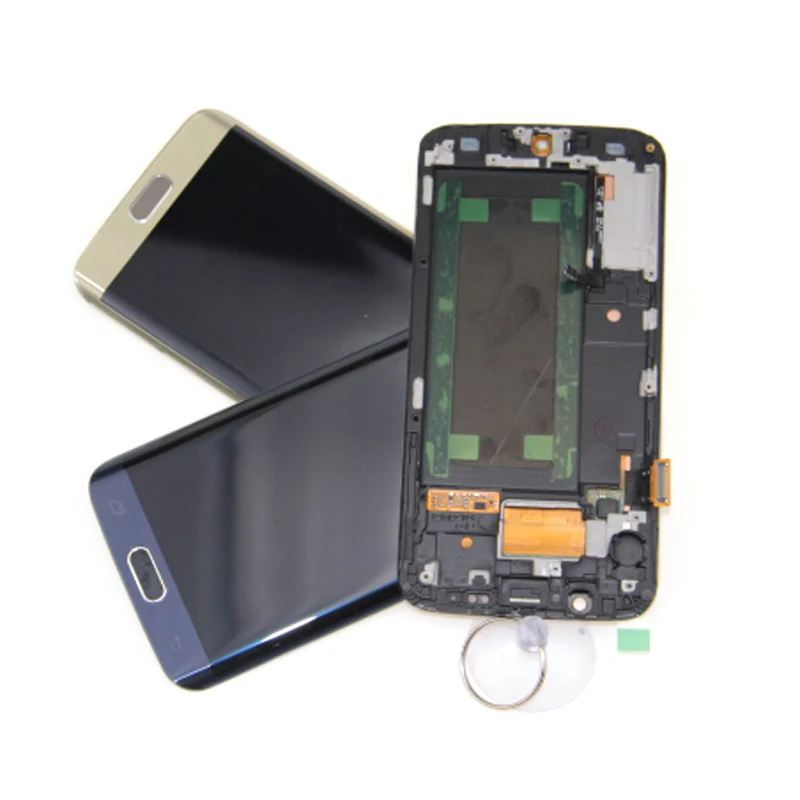 Для samsung Galaxy S6 Edge G925 G925F SM-G925F ЖК-дисплей кодирующий преобразователь сенсорного экрана в сборе Замена для samsung S6 Edge lcd