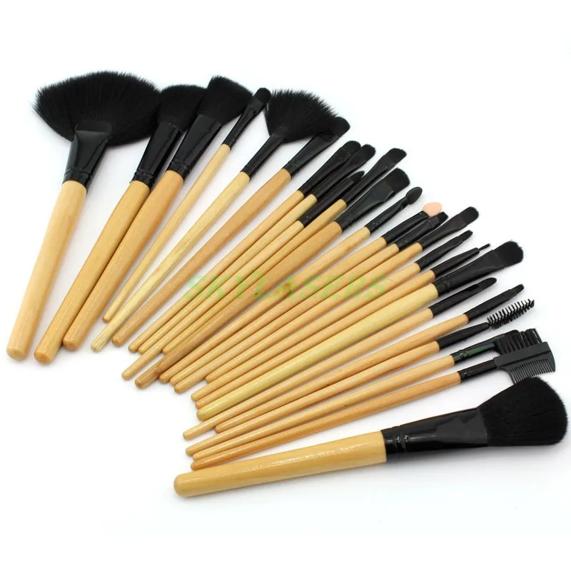 24 шт. набор косметических кистей для макияжа из бирливуда румян и теней век с