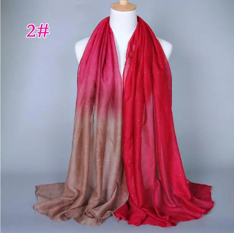 Высокая Мода 2017 хлопковый Блестящий хиджаб простой шарф мусульманский