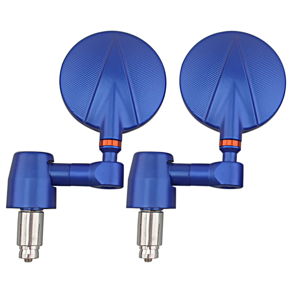 2 шт. универсальное зеркало для мотоцикла алюминий синий/золотой/черный 22 мм 7/8 дюйма ручка бар конец боковые