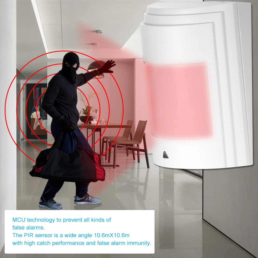 Проводной пассивный инфракрасный датчик движения PIR широкоугольный детектор для