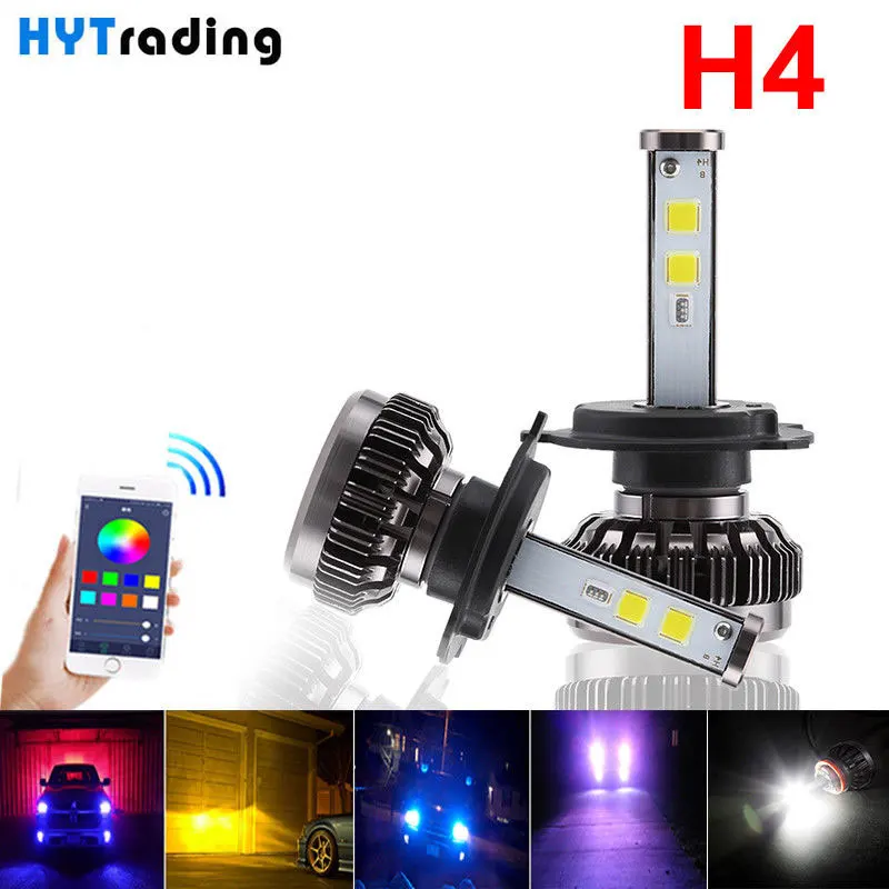 Luces светодиодный para auto RGB H7 H11 H1 H4 9005 9006 HB3 Автомобильный налобный фонарь для