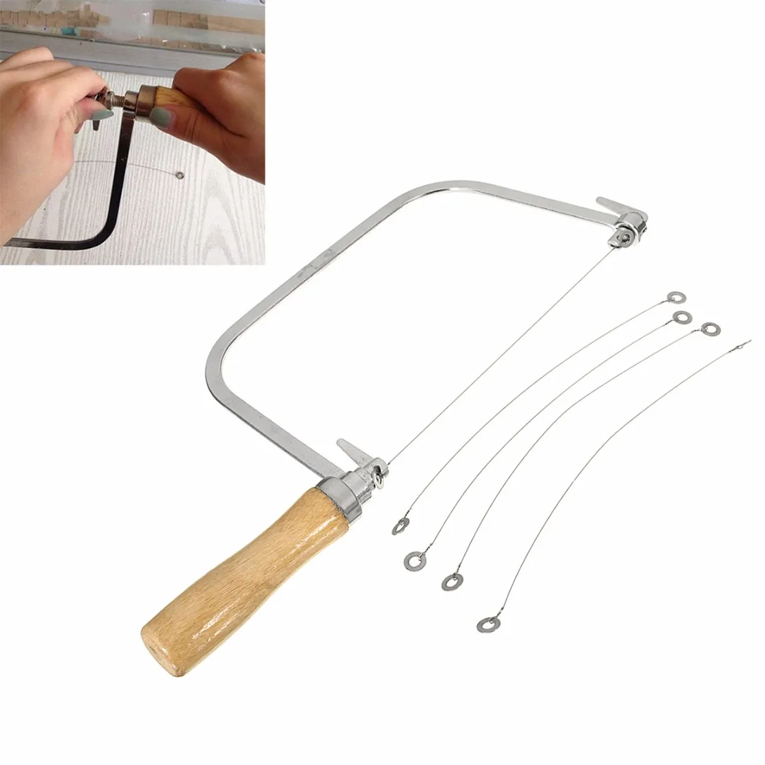 

JX-LCLYL New Soap 5 Loaf Wire String Cutter Saw Soap Candle Wax Slice Making Wire Strings