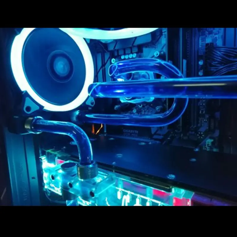 PETG 10x14 мм 500 компьютерное водяное охлаждение жесткая труба Конская для ПК система