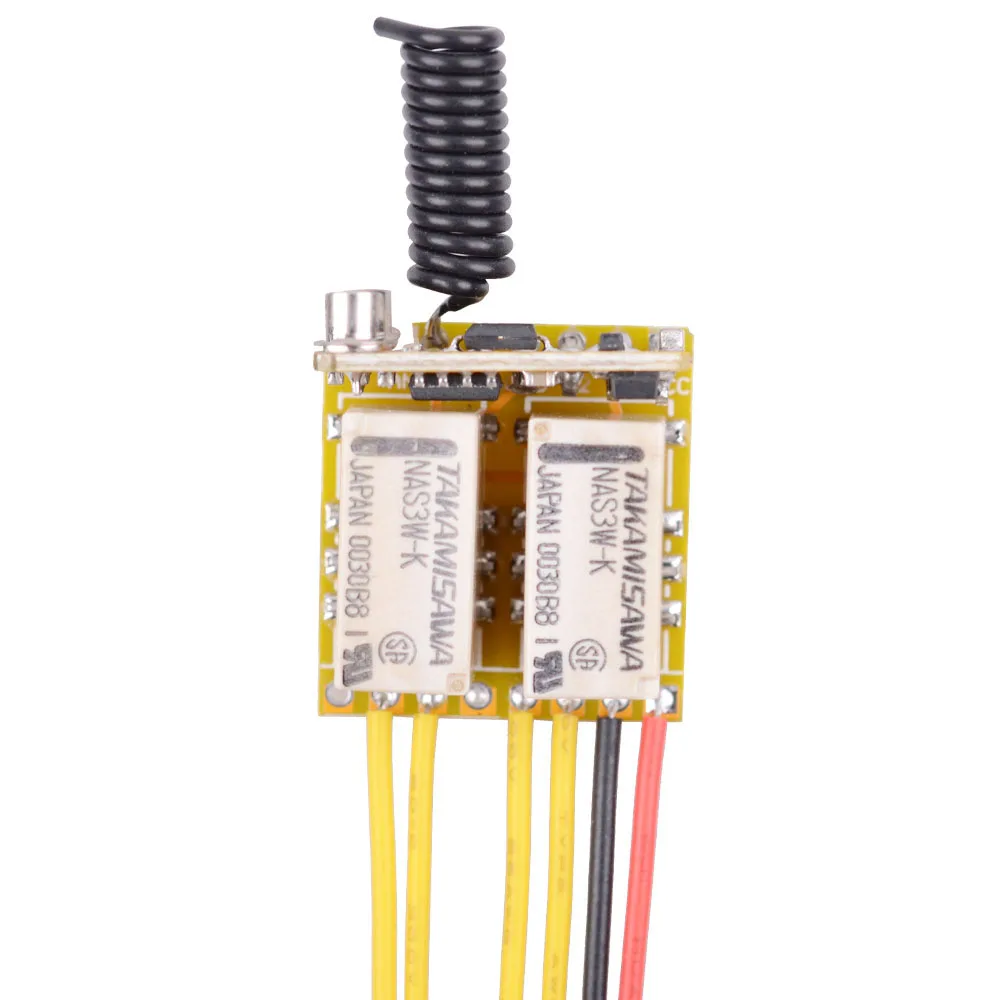 Мини Радиочастотное реле 2 канала 433 МГц беспроводной пульт дистанционного