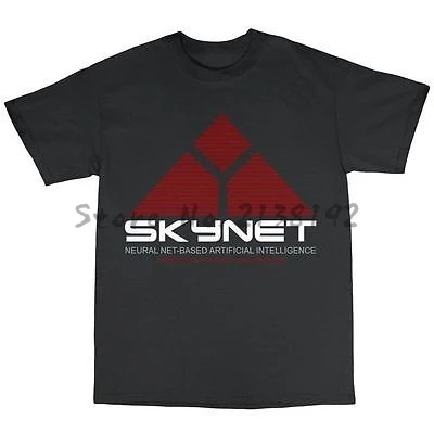 Мужские футболки Skynet для мужчин футболка 100% Модная хлопковая Мужская Роскошные