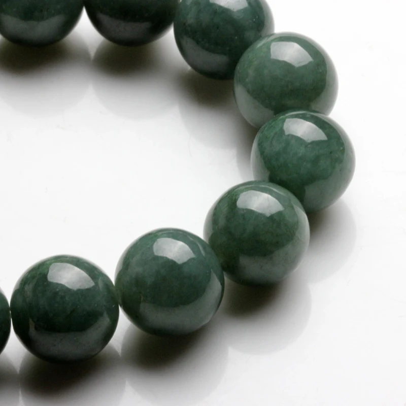 Аутентичный браслет из Мьянмы натурального нефрита с масляными голубыми