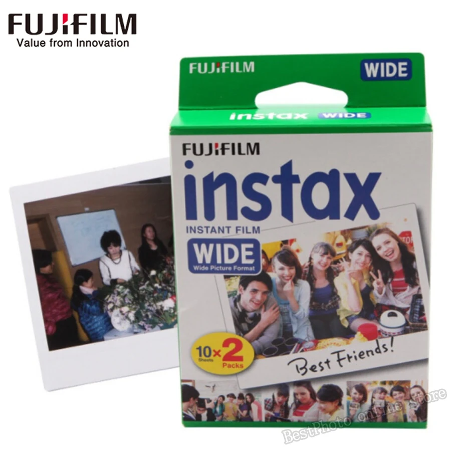 Оригинальная пленка Fujifilm Fuji Instax Wide белая Edg для мгновенной камеры фотобумага