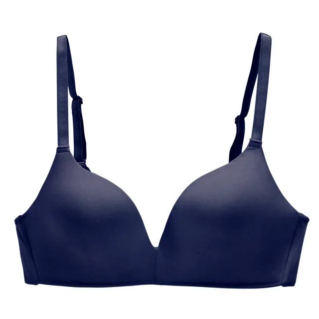 blue Jerrinut нижнее белье Для женщин бюстгальтер Push Up бюстгальтеры для Для женщин сексуальное женское белье бесшовные бюстгальтер свободный бюстгальтер без косточек бюстгальтер Femme Intimates бюстгалтерженское бельебюс - Цвет: blue
