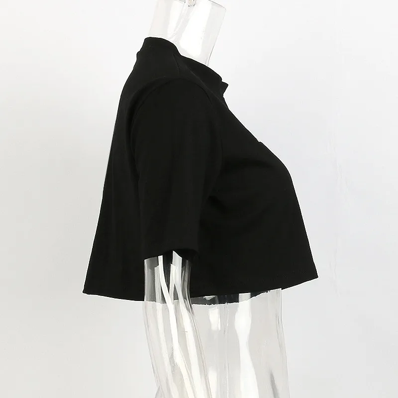 Женская футболка с буквенным принтом свободная коротким рукавом и круглым