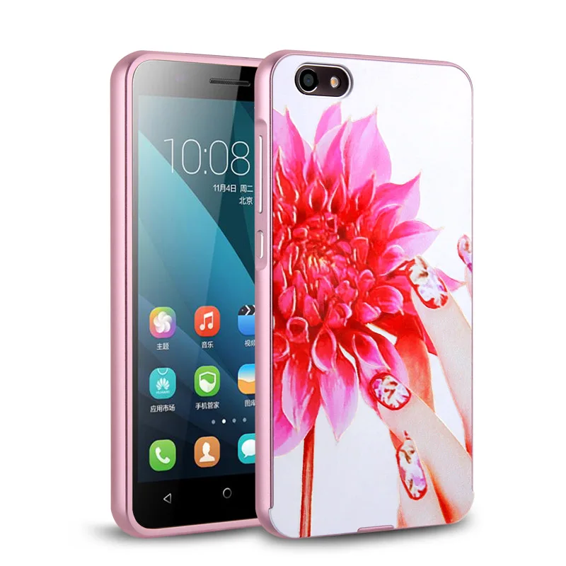 Роскошный чехол для huawei Honor 4x, Зеркальный Алюминиевый бампер, металлическая акриловая задняя крышка для Honor 4 X Play Che2-L11 CHE-TL00, чехол для телефона s