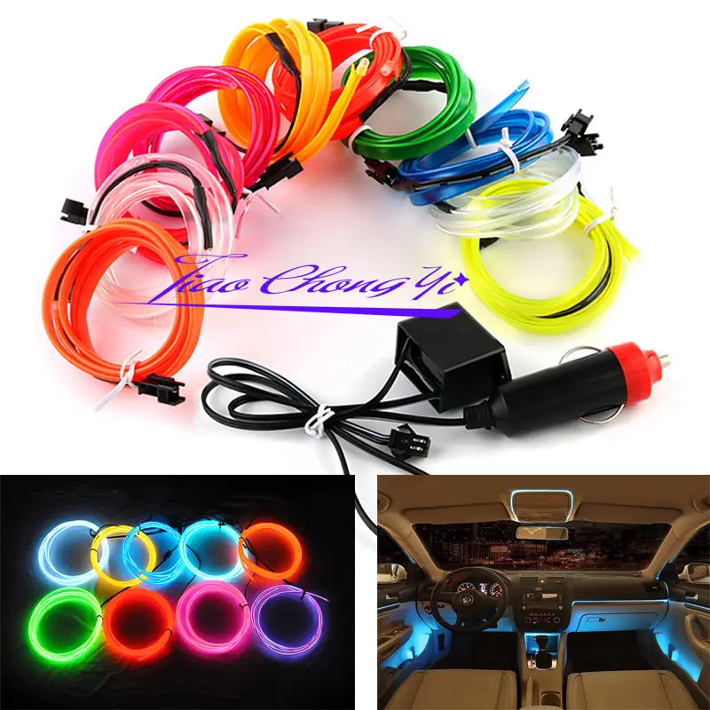 СВЕТОДИОДНЫЙ Автомобильный кабель 5 м 12 В белый красный синий|light line|led light lineled line |