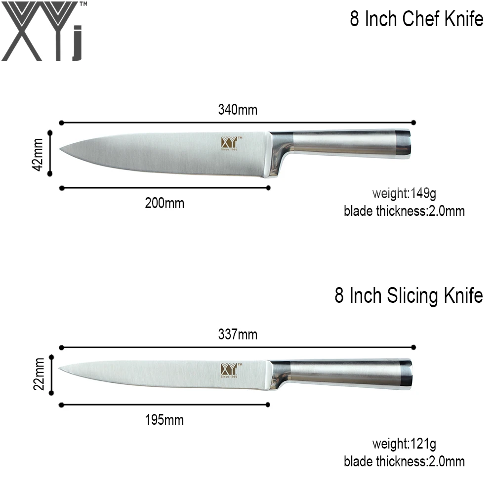 Xyj абсолютно 4 шт. Нержавеющая сталь Ножи для шашлыков 8 &quot8&quot 5 &quot3.5&quot Кухня +