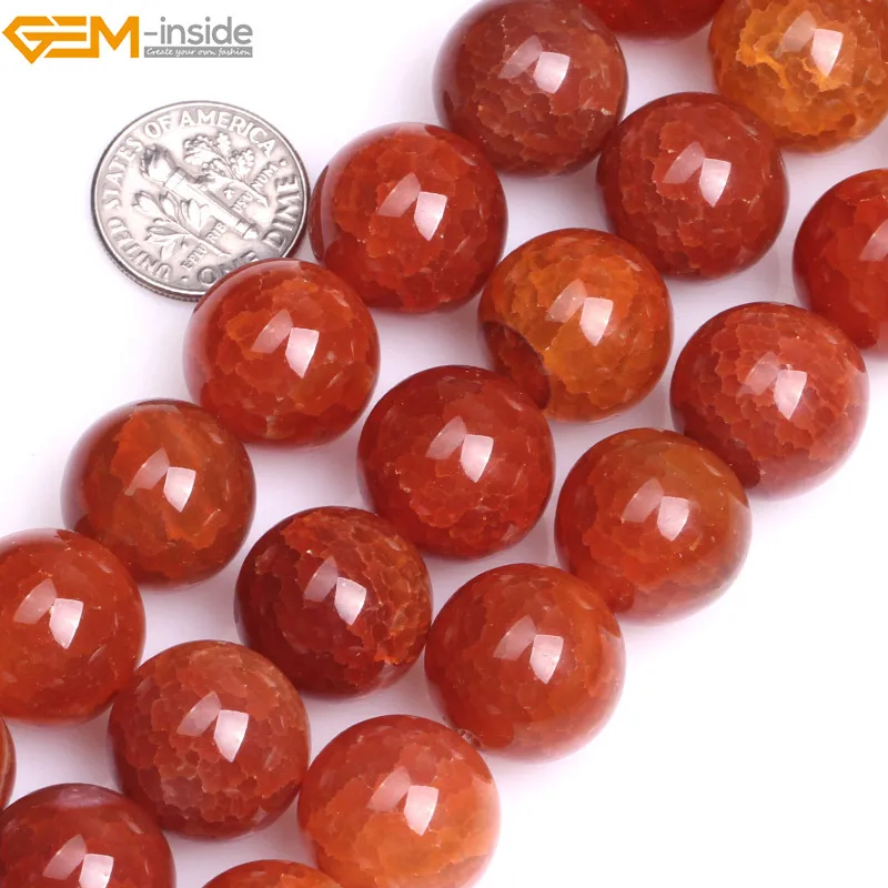 Бусины из красного агата с эффектом трещин 12 16 мм|beads for jewelry making|agate beadsred agate beads |
