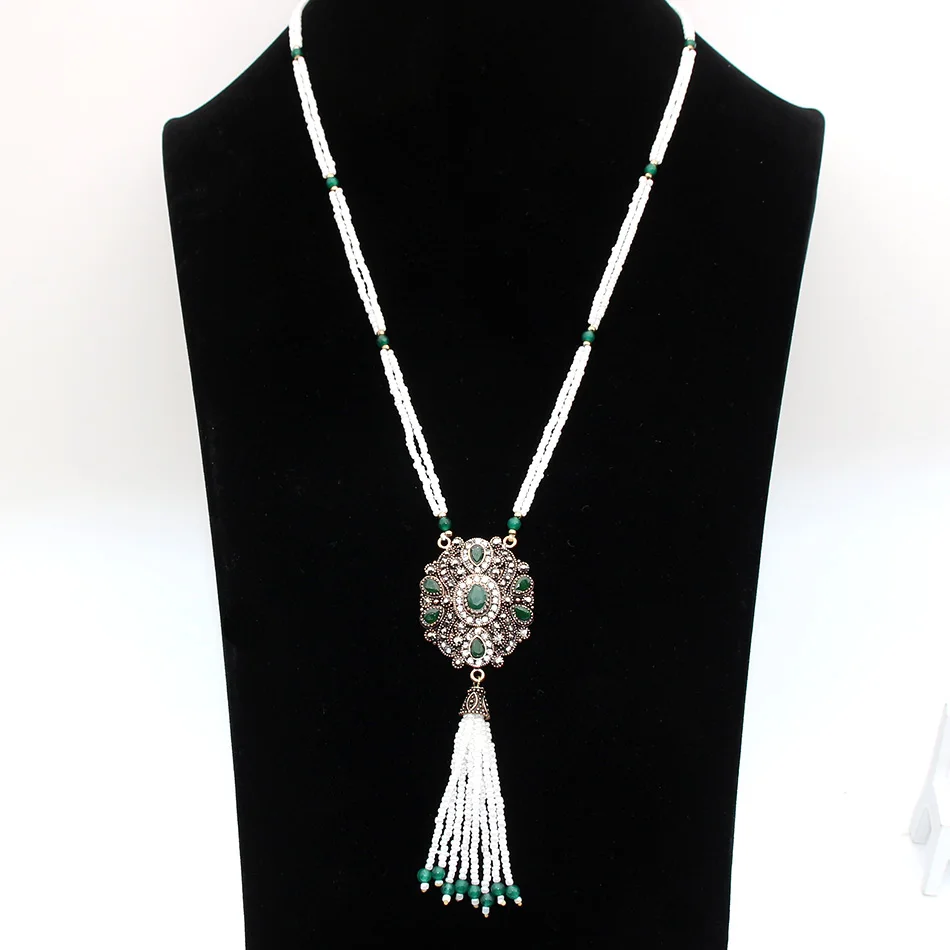 Женское винтажное ожерелье с длинными африканскими бусами|long necklace|long necklace womenchain |