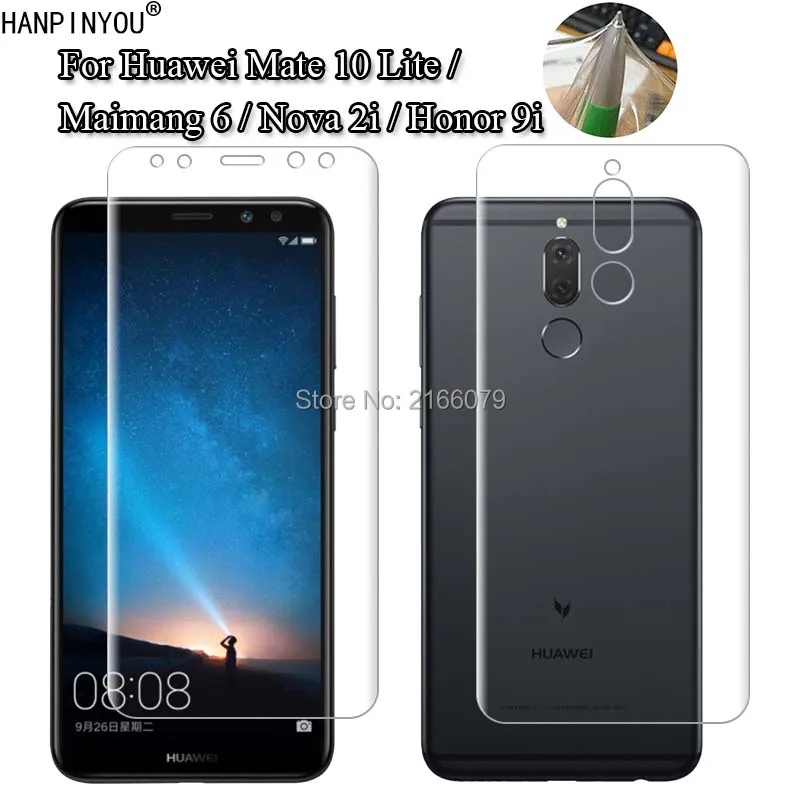 

Для Huawei Mate 10 Lite / Nova 2i / Maimang 6 5,9 дюйма, мягкая задняя крышка из ТПУ, защита экрана, прозрачная защитная пленка