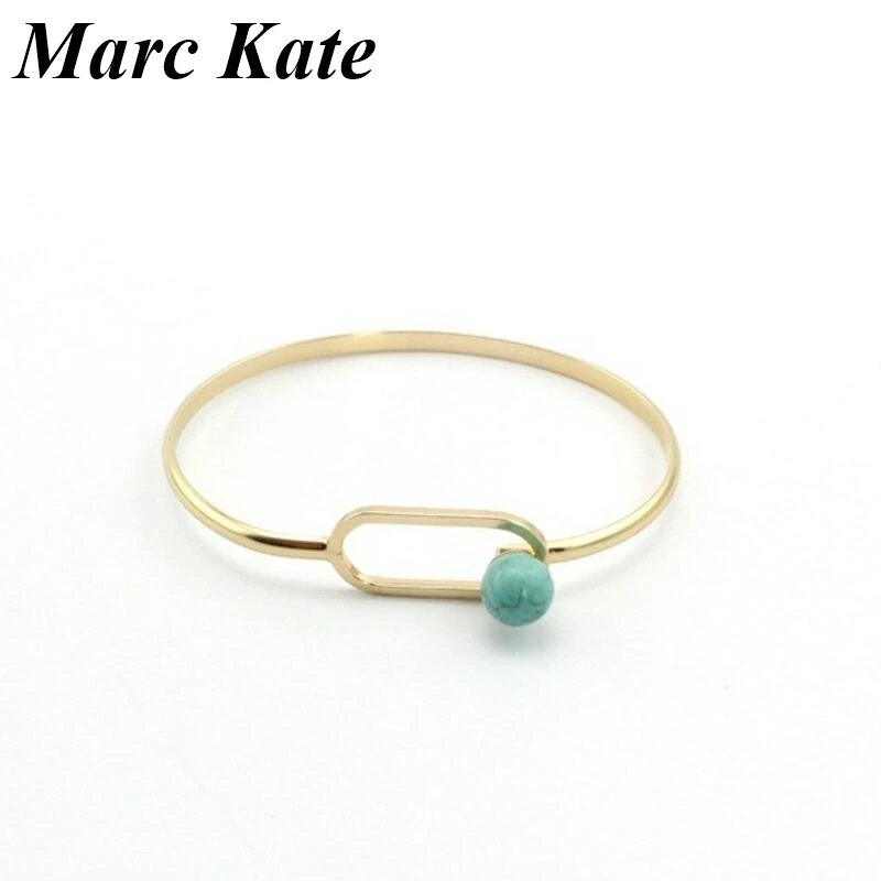 5 видов цветов Круглый браслет из натурального камня открытые браслеты золотого