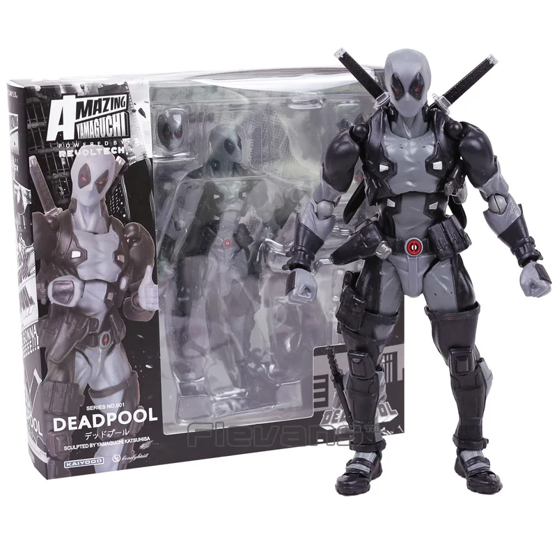 Deadpool Gray Revoltech серии Marvel Мстители Дэдпул Человек-паук яд паук Гвен Росомаха Капитан Америка Магнето фигурка модель игрушки - Цвет: Deadpool Gray