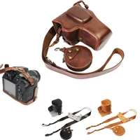 new luxury camera case for nikon d3200 d3100 d3300 camera case vintage video bag with strap mini case open battery design