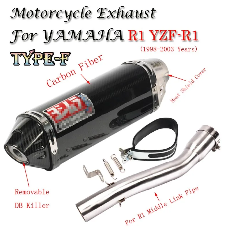Выхлопной глушитель для мотоцикла Yamaha R1 YZF-R1 1998-2003 Yoshimura съемный дБ среднее