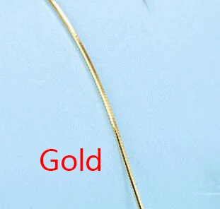 gold 45 см S925 Серебряное ожерелье слиток ключицы цепь с цепочкой анти-аллергический не выцветает - Цвет: gold