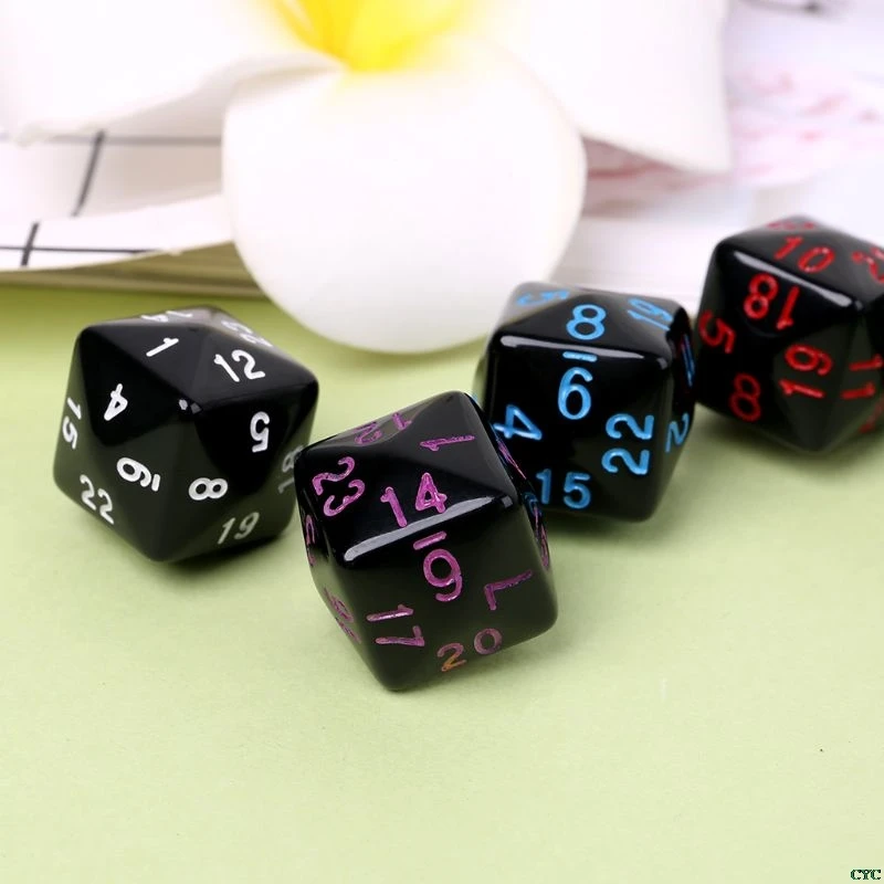 6 шт./партия игральные кости, 6 сторонних D6, 24 точки, настольные игры, многогранные, для подземелья, D&D, драконов, вечерние, забавные, креативные кубики