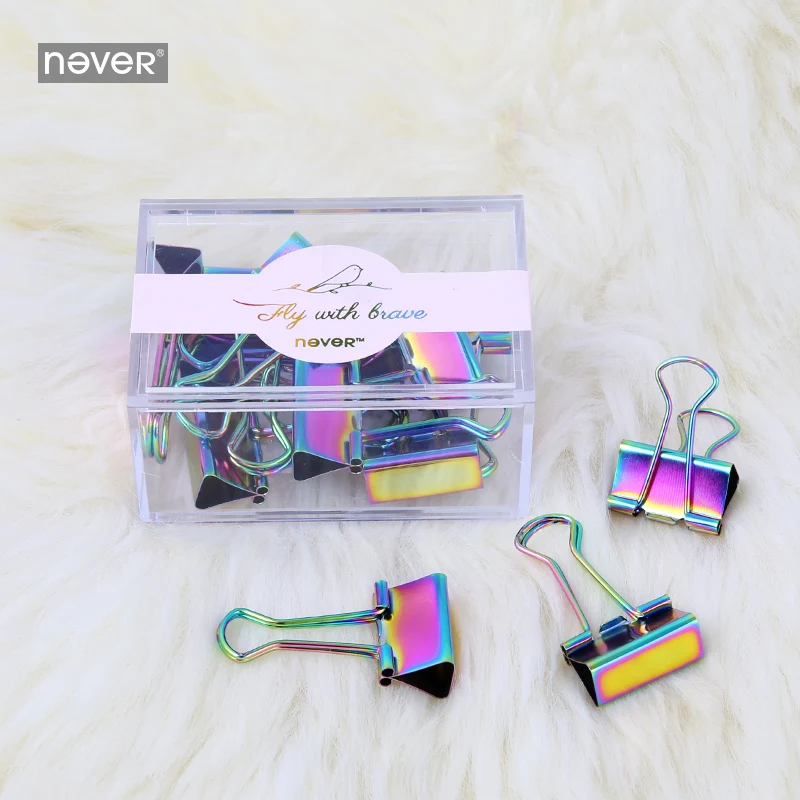 Цветные бумажные зажимы серии Never Fly Bird металлический зажим для бумаги офисные