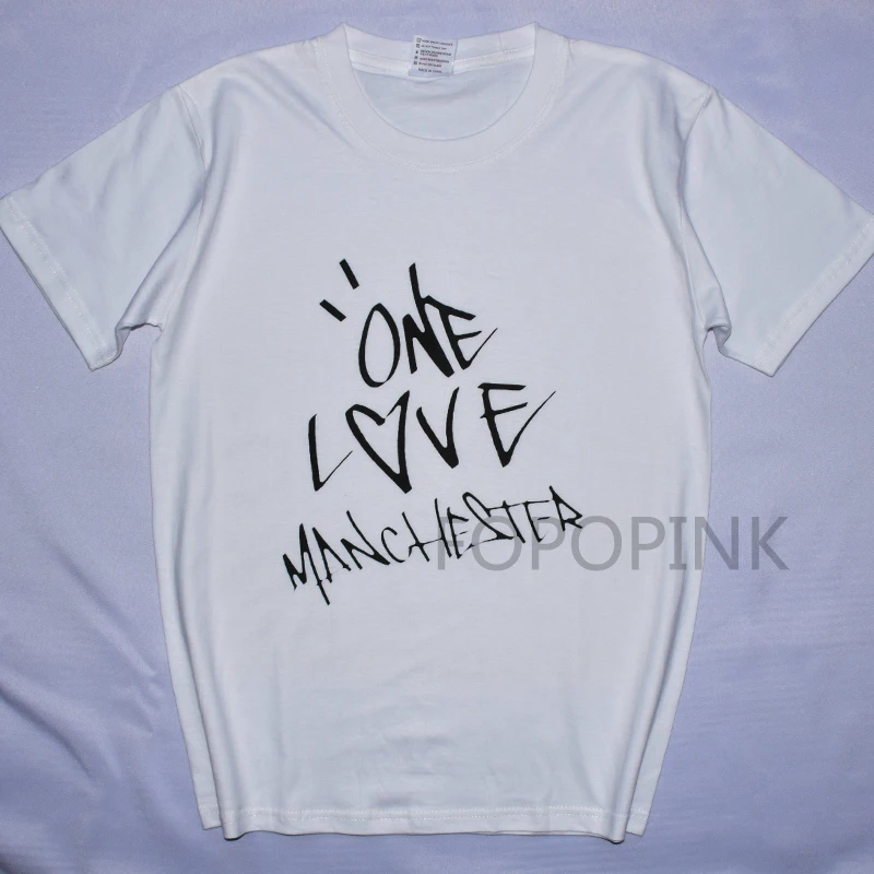 Футболка Ariana Grande для женщин футболки графики One Love Манчестера Женские из 100%