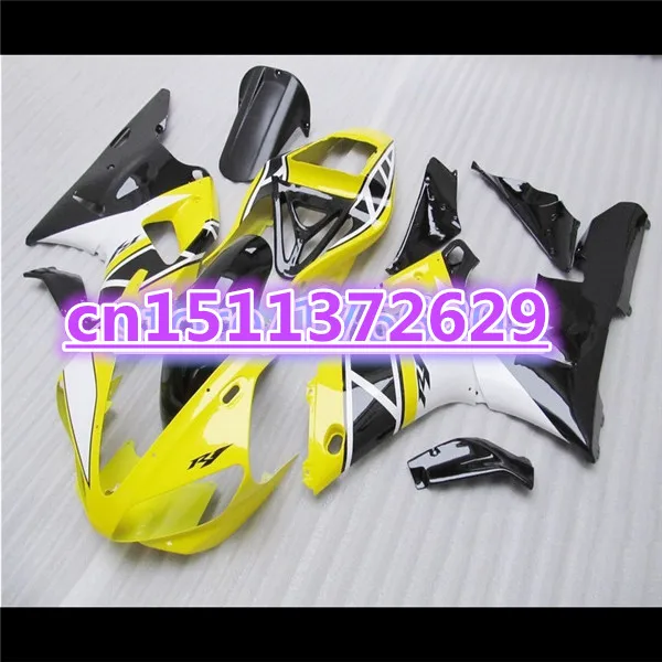 

ABS Fairing Set for YZFR1 98-99 YZF1000 1998 1999 R1 yellow white black YZF R1 98 99 YZF1000 98 99 Plastic Kit-Dor D