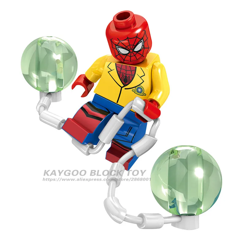 Анти яд совместимые legoings Дэдпул Человек паук Фигурки Супер Герои Мстители