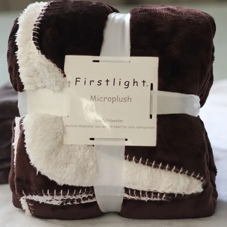 Firstlight маленькое трикотажное Фланелевое Флисовое одеяло в клетку 2 слоя Манта