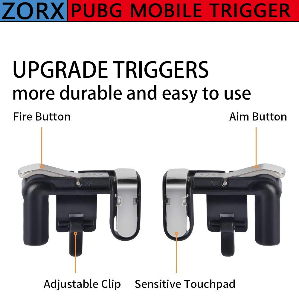 Zorx 2 шт. игровой триггер пожарная Кнопка Aim Key смартфон мобильный джойстики игры L1R1