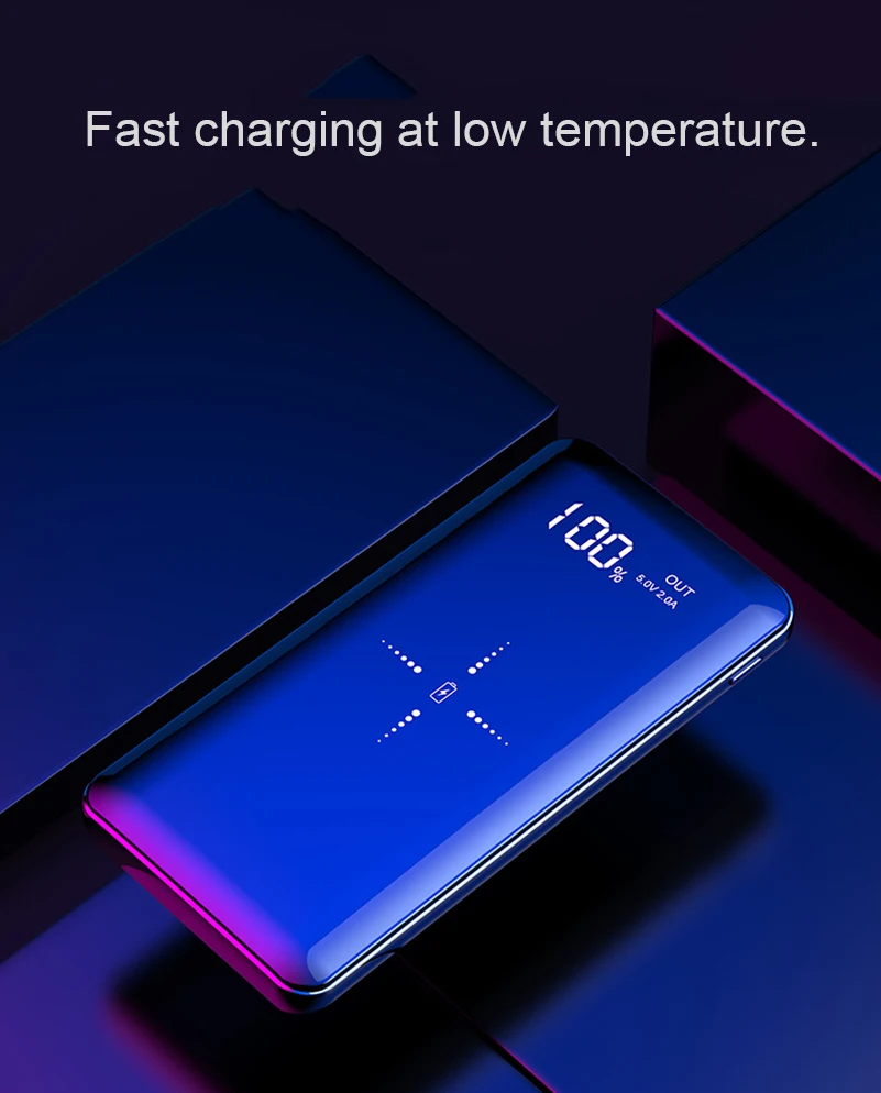 10000 мАч быстрой Беспроводной Зарядное устройство Powerbank Dual USB 5V 2A Портативный внешний Батарея быстрой зарядки для iphone смартфона powerbank