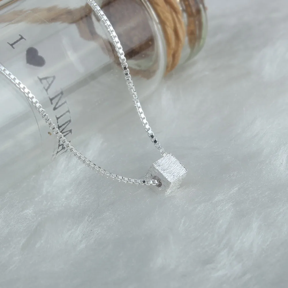 Новинка лидер продаж женские серебряные многослойные ожерелья с квадратным