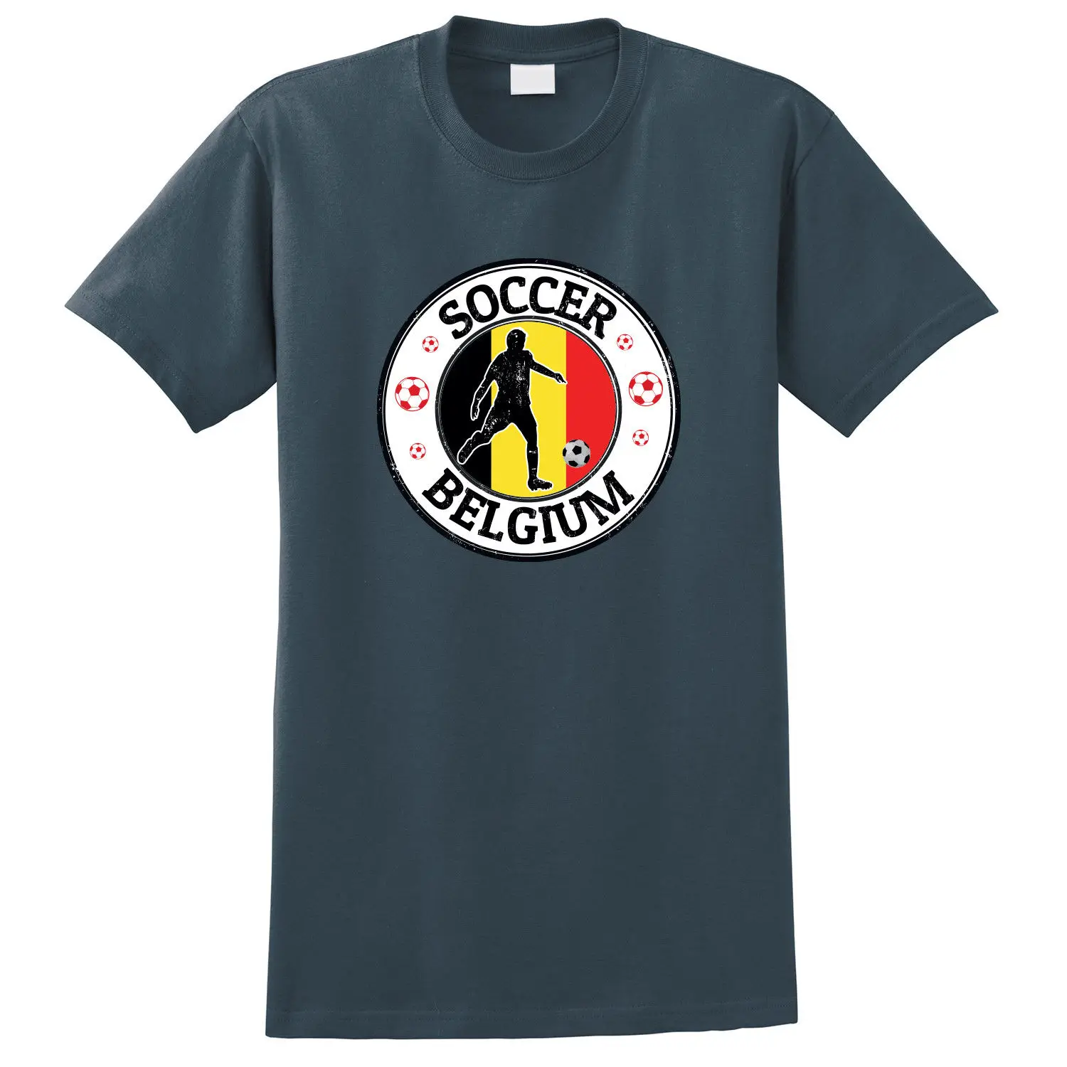 

Мужская футболка с круглым вырезом, футболка с принтом в виде флага Бельгии, футболка с принтом команды, новинка 2019
