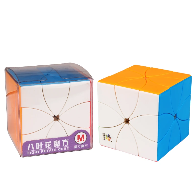 

8 petals Magnetic Speed Professional Magic Cube Twist Puzzle Toy Stickerless Yuxin ABS Ultra-Smooth Multi-Color 56mm Classic