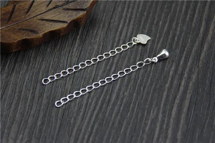 Цепочка для украшения из стерлингового серебра 100% пробы длиной 48 мм 2 шт./лот |