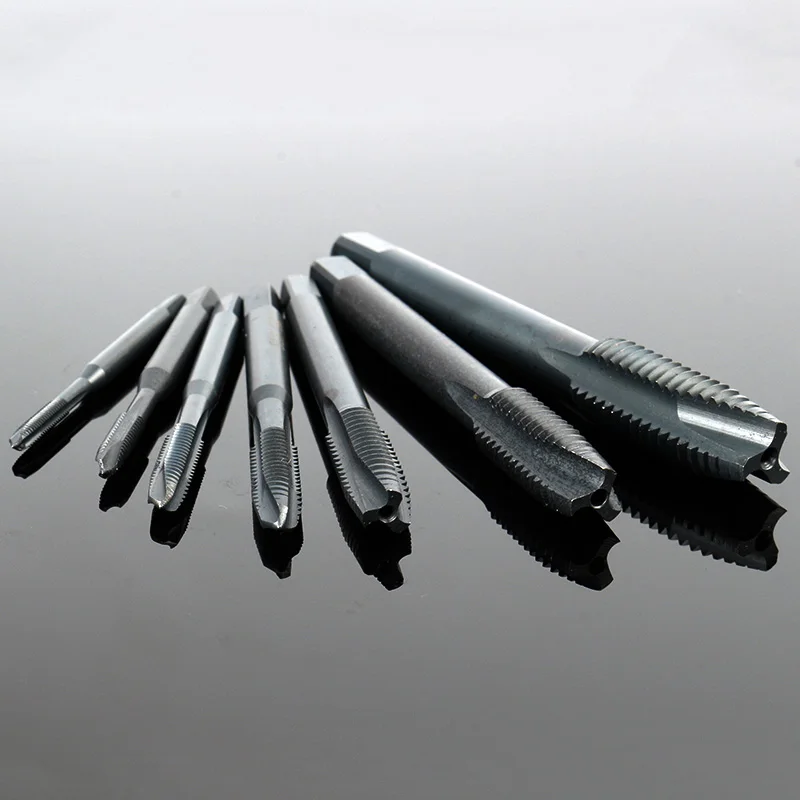 7PCS Nitride High Speed Steel Thread Metric Plug Tap Drill Bits HSS6542 Spiral Pointed Machine Hand Screw Taps Set | Инструменты