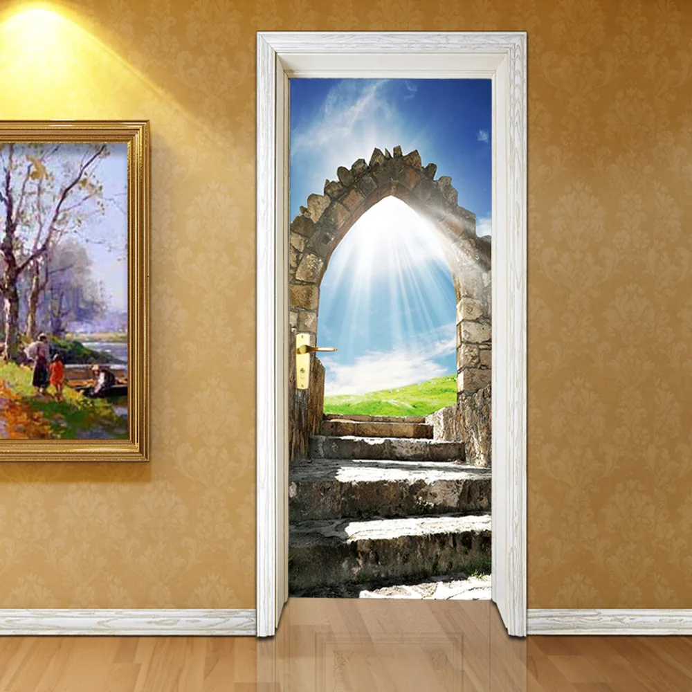 Европейский каменная лестниц 2 предмета/партия наклейки на стену DIY настенные