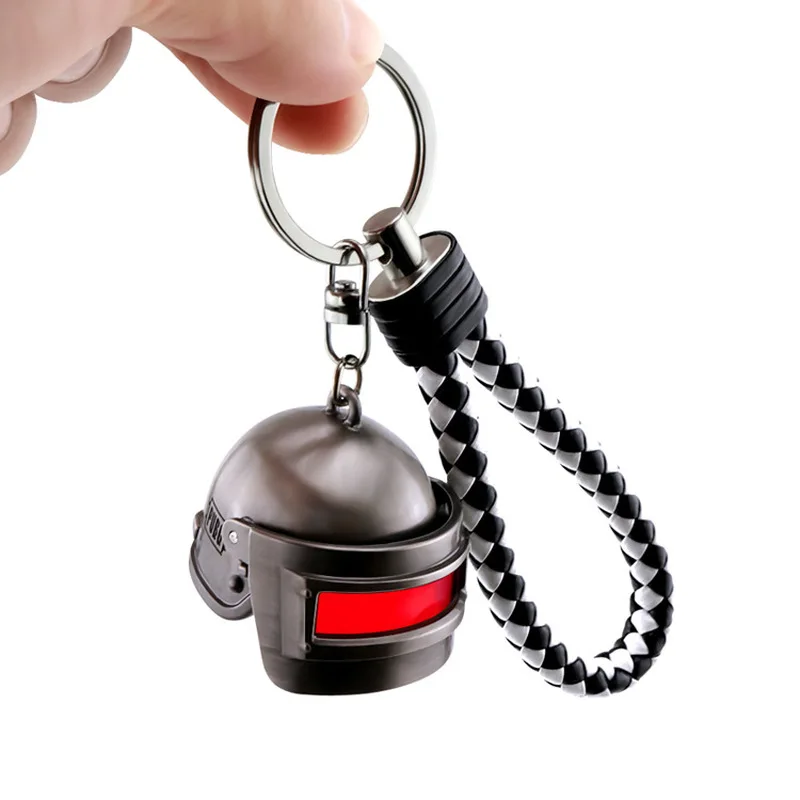 

Game PUBG Double color Lv3 Helmet Armor Model Key Chain Keychain Playerunknown's Battlegrounds Cosplay Costumes Props Alloy