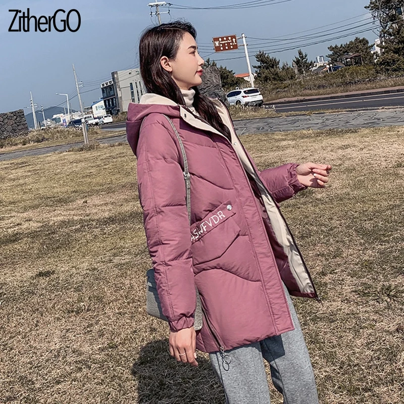 ZitherGo 2019 женское осенне зимнее теплое пальто женский студенческий городок стиль