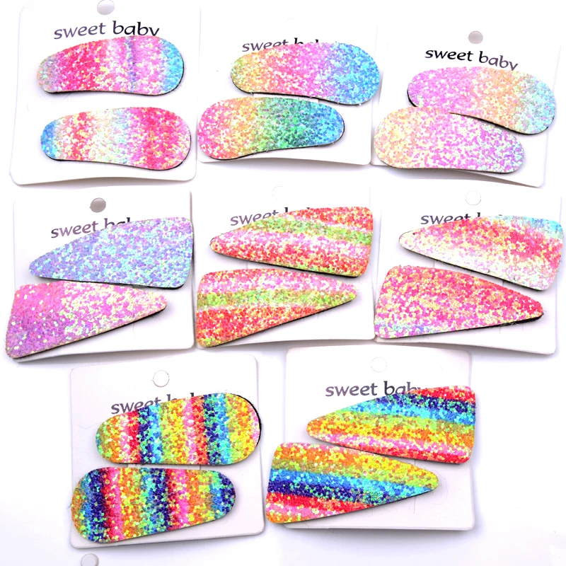 Новинка Шпилька для волос девочек с фантастическим градиентом блестящими